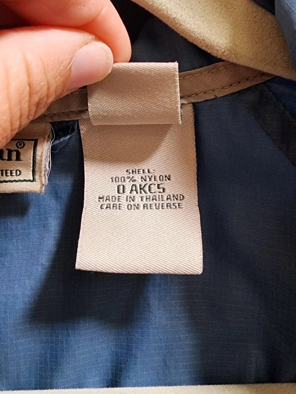 L.L. Bean Men's Slate Blue Lightweight Hooded Jacket